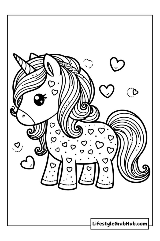 unicorn  valentine's day coloring sheets