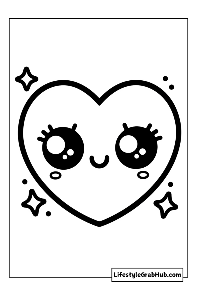 heart free coloring page 