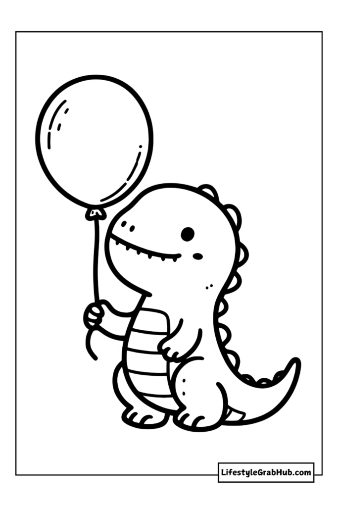 baby dinosaur coloring page