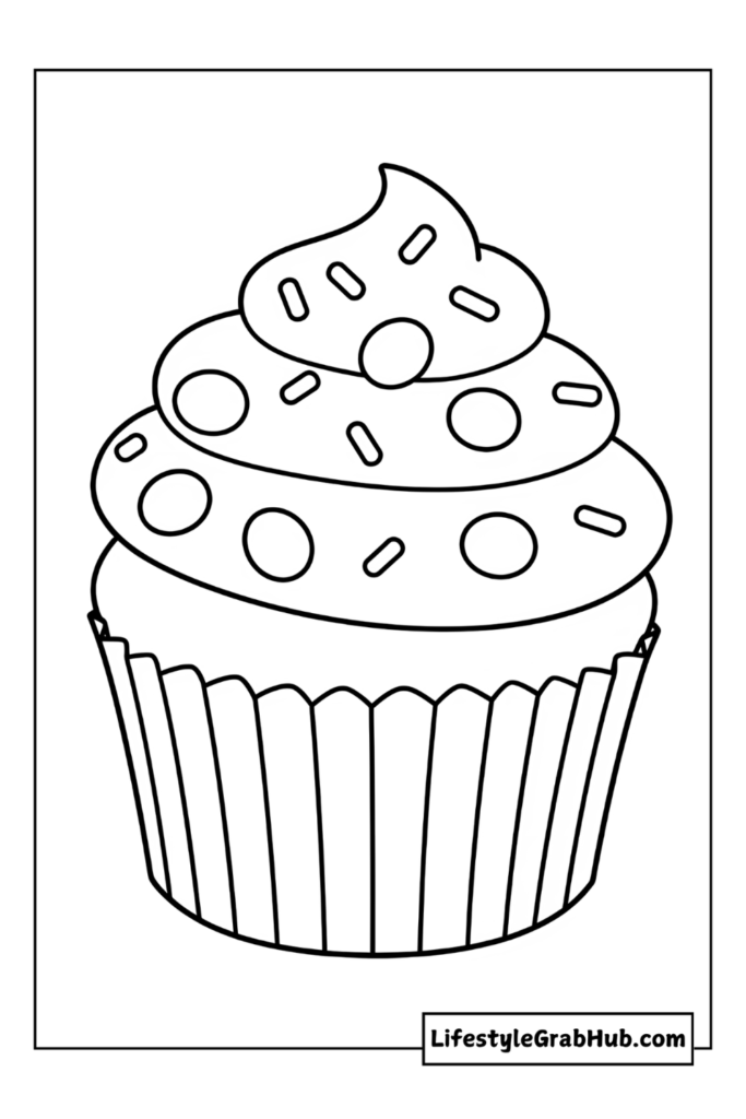 EASTER CUPCAKE EASTER COLORING SHEETS