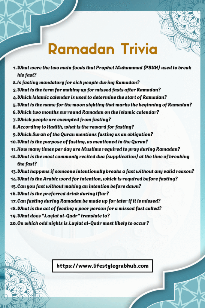 RAMADAN TRIVIA
