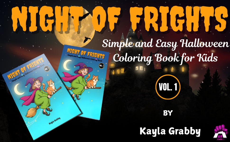 NIGHT OF FRIGHTS HALLOWEEN COLORING BOOK FOR KIDS
