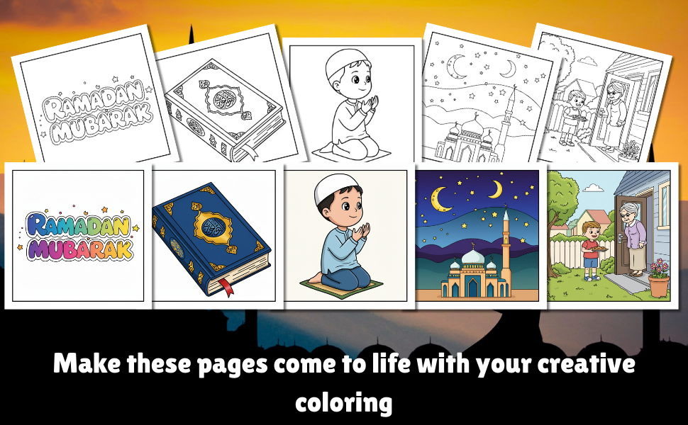 BOLD AND EASY RAMADAN COLORING BOOK