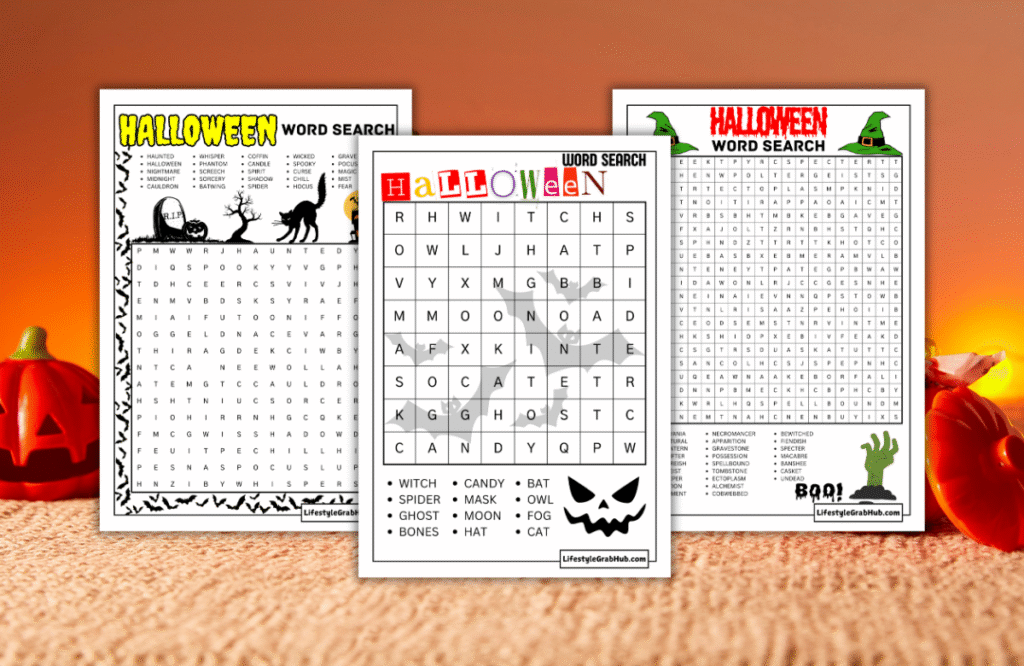 FREE PRINTABLE HALLOWEEN WORD SEARCH