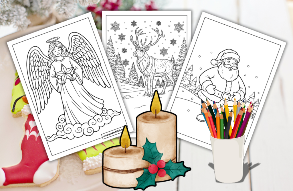 FREE PRINTABLE CHRISTMAS COLORING PAGES FOR ADULTS