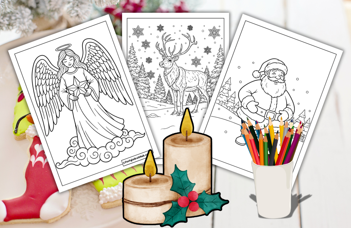 FREE PRINTABLE CHRISTMAS COLORING PAGES FOR ADULTS