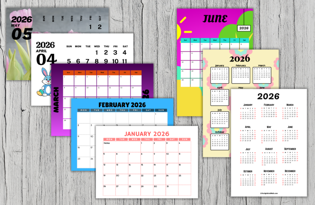 FREE PRINTABLE 2026 CALENDARS