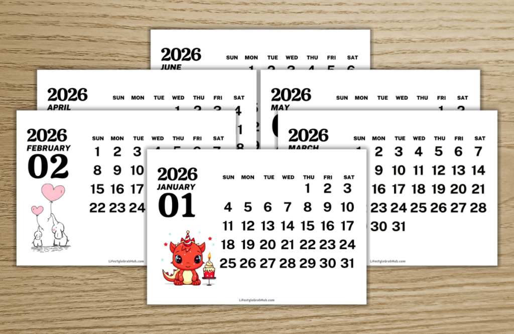 FREE PRINTABLE 2026 CALENDAR HOLIDAYS