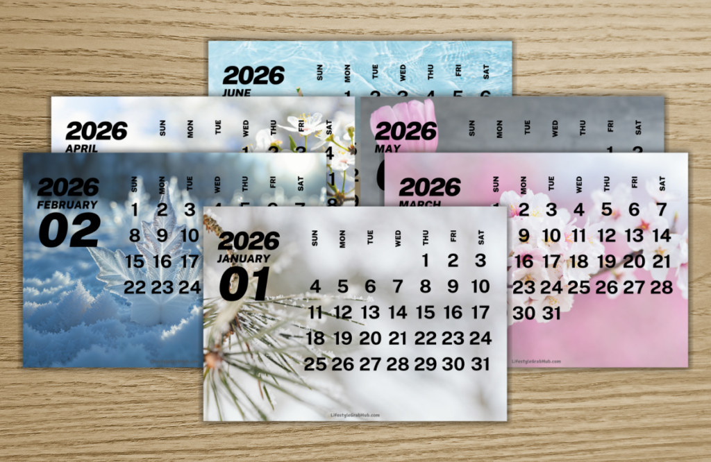 FREE PRINTABLE 2026 CALENDAR SEASONS