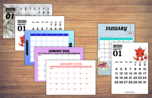 JANUARY 2026 CALENDARS