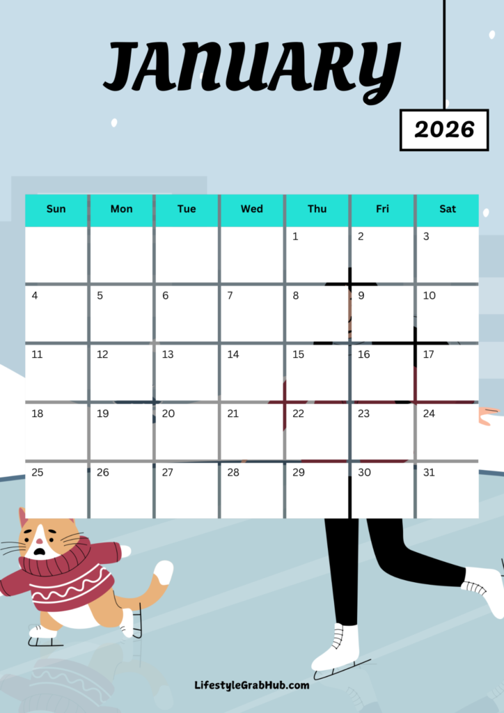 FREE JANAURY 2026 CALENDARS